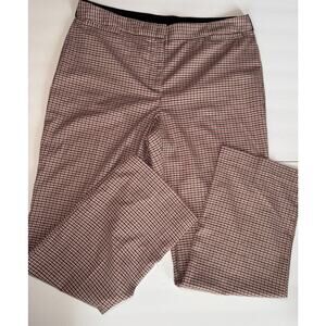 Liz Claiborne Womens Pants Size 14 Straight Leg Plaid Stretch Career